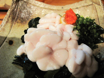 「海鮮食堂 い志い」料理 699418 岩手産タラ白子。
焼き・酢の物・天ぷらに出来るのですが、お店のオススメは酢の物。
