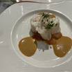併設レストランの企画ディナーのお魚のメイン料理