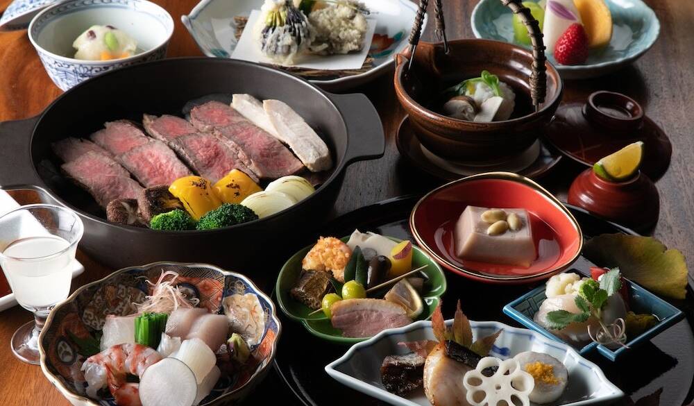 夕食／柚富会席一例 / 1