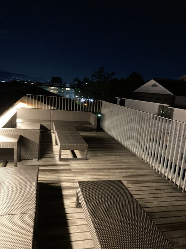 屋上テラスの眺望は別にどうってことなかった