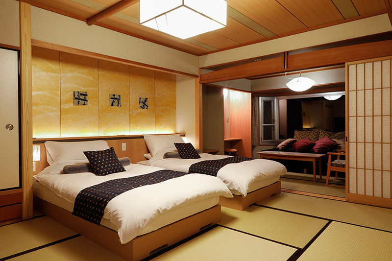 9階 温泉露天風呂付き特別室（和洋室）バリアフリー　2ベッド