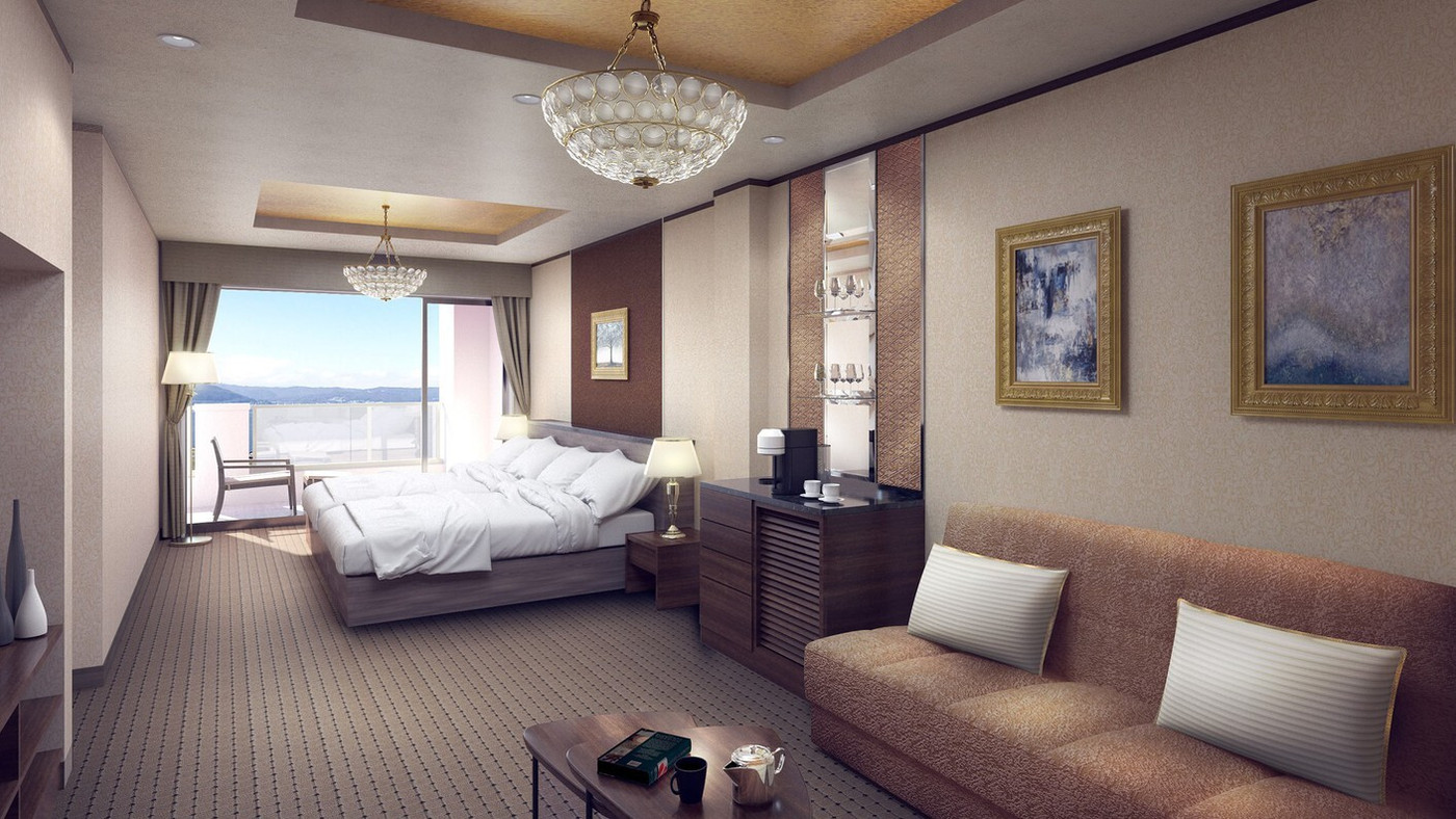 諏訪湖ビューのこだわりのお部屋と豪華なフレンチに癒される3659296