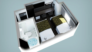 スタンダードツインルーム 全室禁煙 (眺望なし)