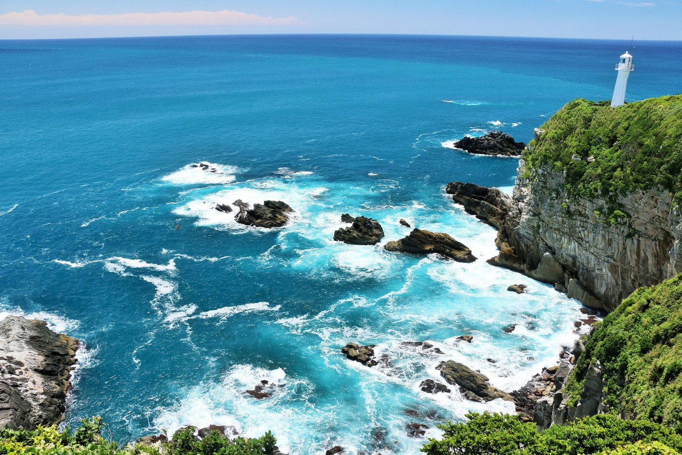 四国　高知県　青空の足摺岬