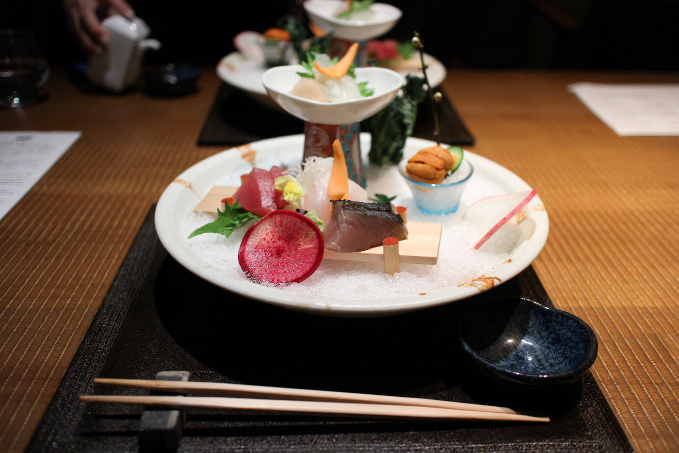 「汀渚 ばさら邸」 料理 80615418 2018年2月再訪：造里 朝獲れ地魚盛り合わせ☆