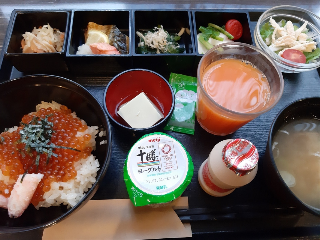 朝ご飯はおかずが豊富。いつも食べ過ぎてしまいます。（笑）