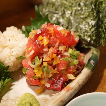 「ちょうちん」 料理 76754543 とろたく(ねぎとろ 刻みたくあん入) 