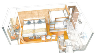 デラックスファミリールーム ※4-5階 エレベーターなし