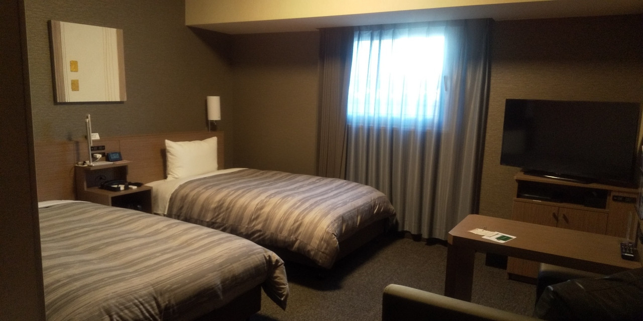 ベッドの寝心地が良くて広いです。