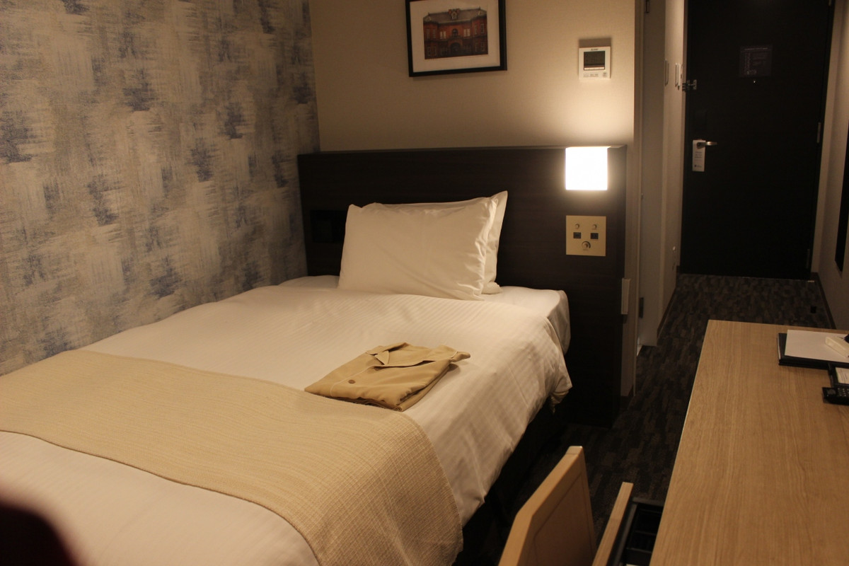 部屋は狭いです