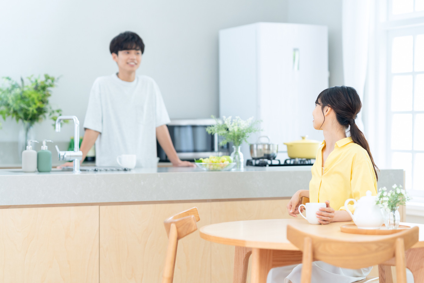 夫婦　カップル　家族　新婚　ライフスタイル　キッチン