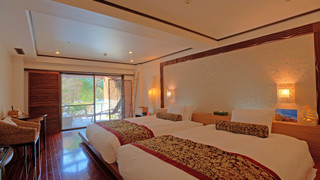 【露天風呂付きアジアンツインルーム】禁煙 36平米