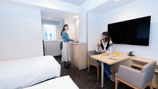 スーペリア ツインルーム 26㎡ 禁煙 2ベッド 洗濯乾燥機、ミニキッチン付き