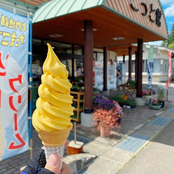 「道の駅ひない　とっと館」 料理 153486347 比内地鶏たまごソフト