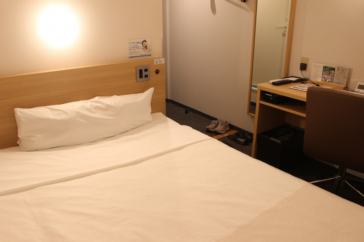 広くはありませんが、1人で泊まるなら問題ありません