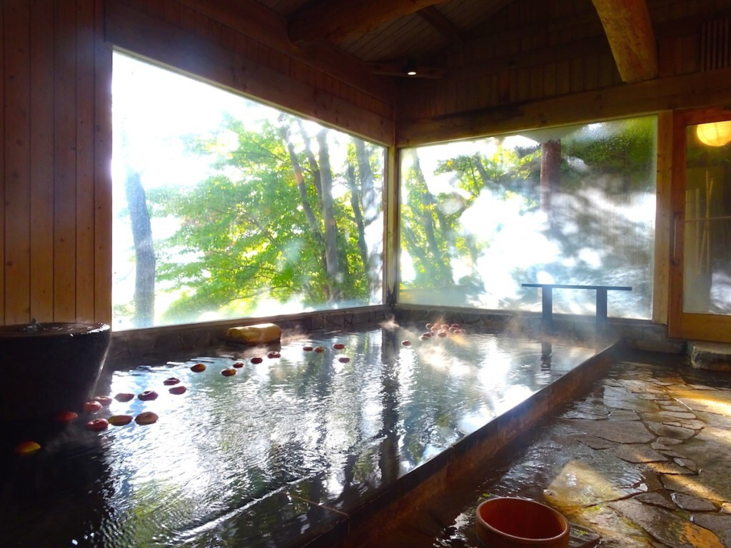 源泉かけ流しの貸切風呂にりんご風呂が楽しめる大浴場も3499709