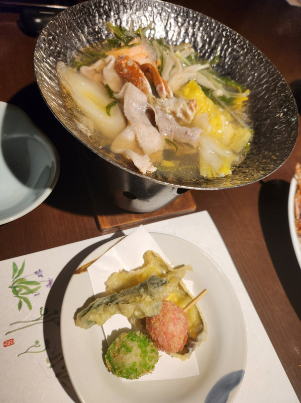 寄せ鍋、天ぷら(チカ)