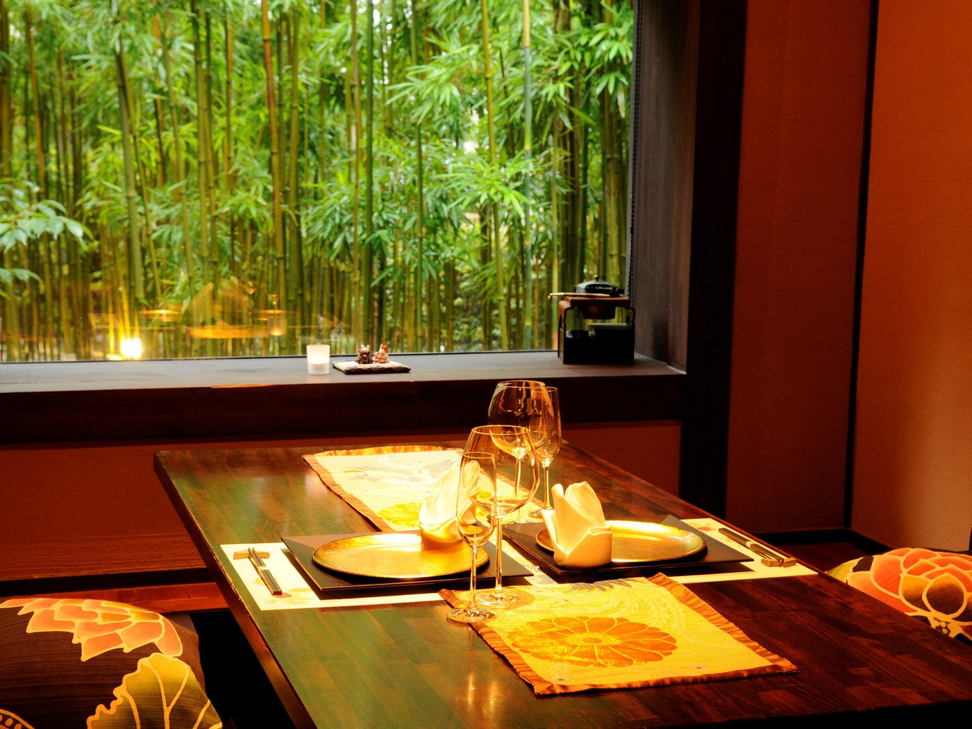 食事は竹林に囲まれた個室で♡3454337