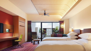 プレミアム ルーム シングルベッド 2 台 ガーデンビュー タワー (プレミアムラナイルーム)