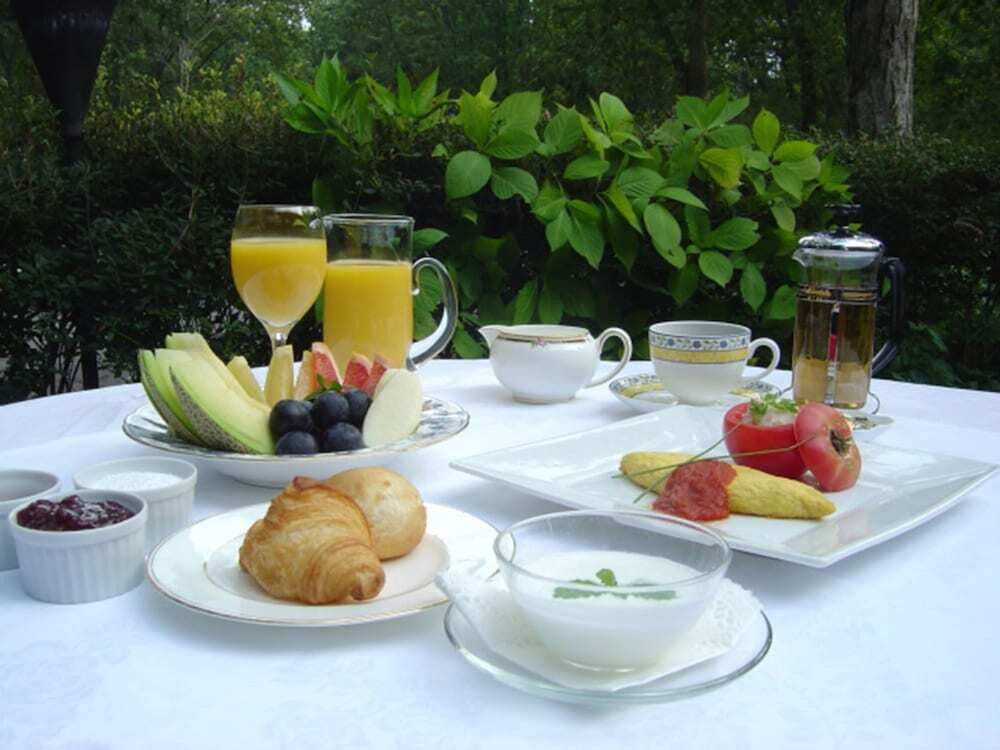 屋外ダイニングエリア