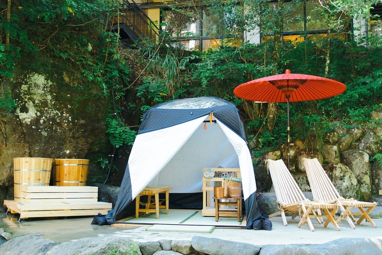 達人監修のサウナや川辺のテントサウナを体験4257663