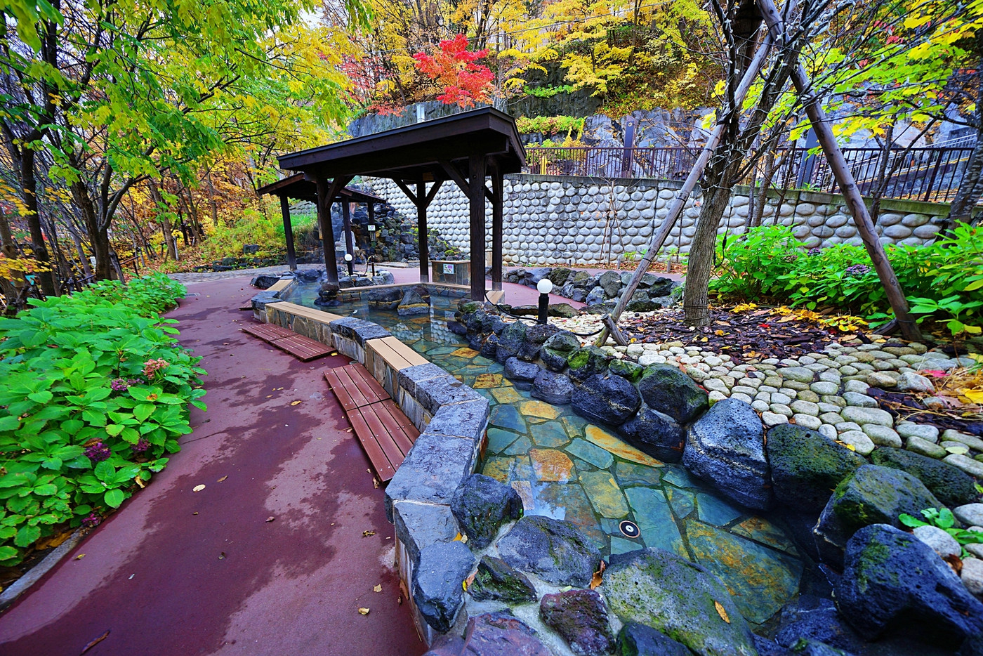 定山源泉公園 足湯