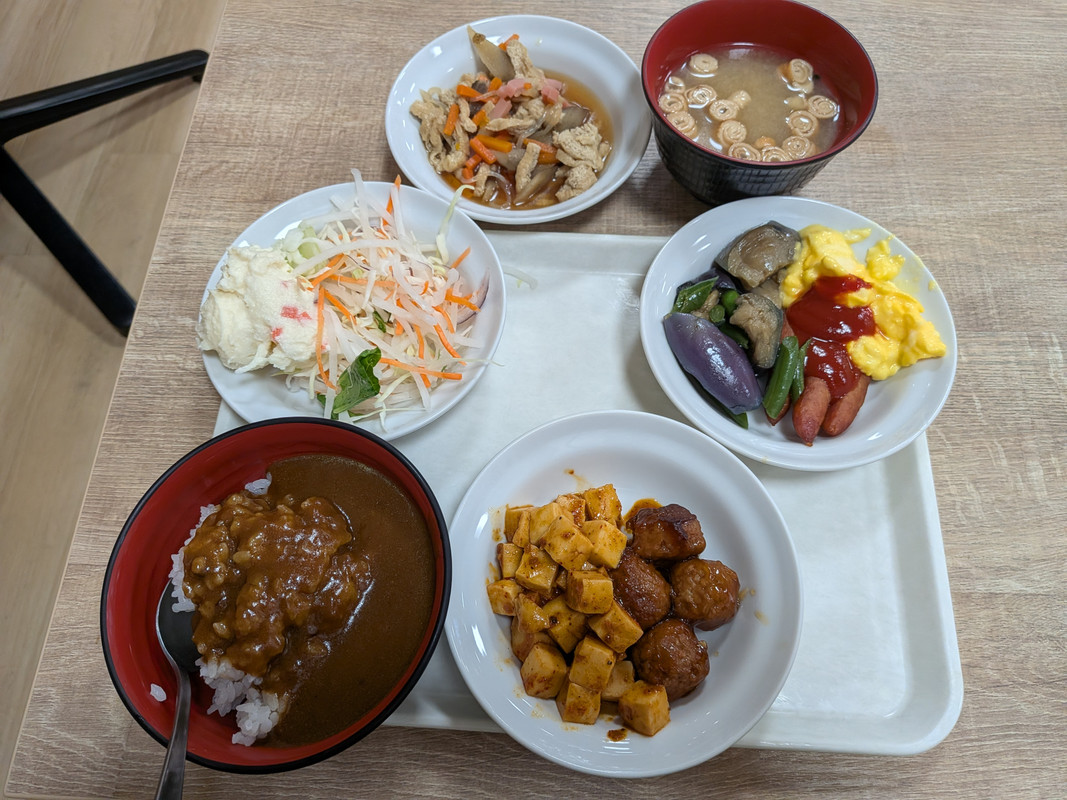 カレー以外は冷めていました