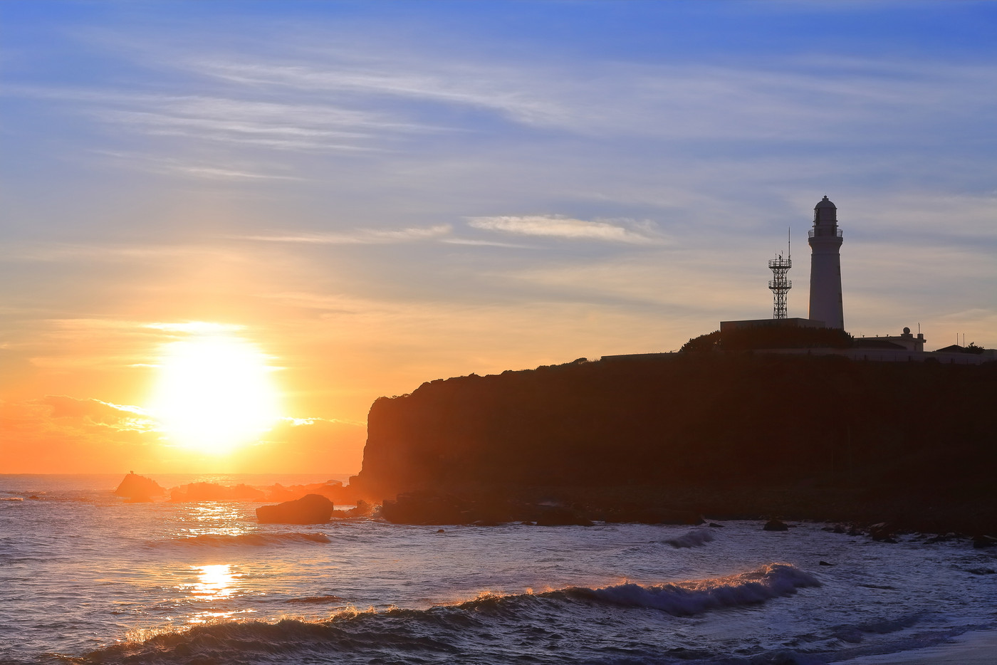 【千葉県】犬吠埼灯台と初日の出