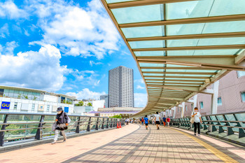 Urban scenery of Kawasaki, promenade at JR Kawasaki Station