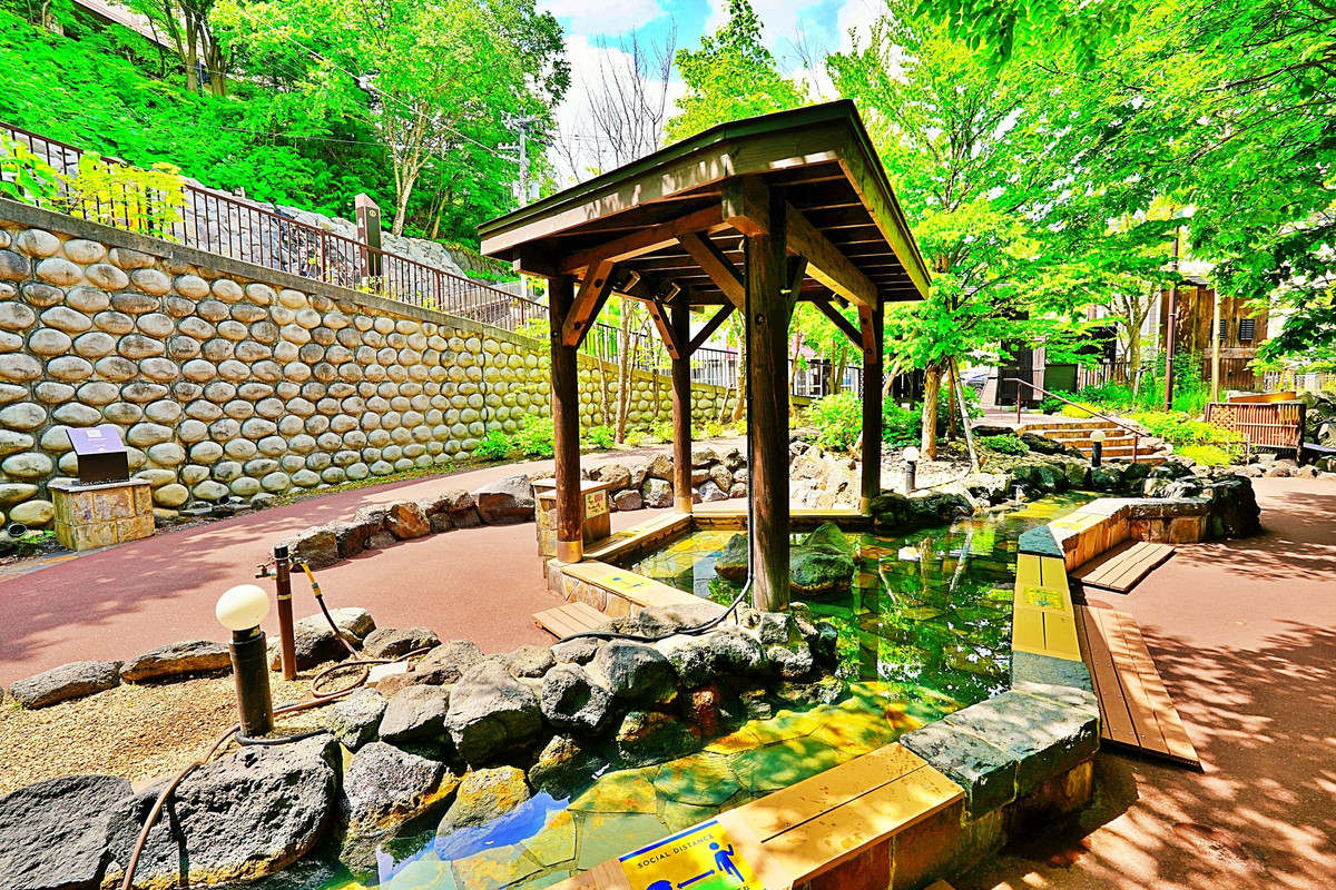 定山源泉公園 足湯