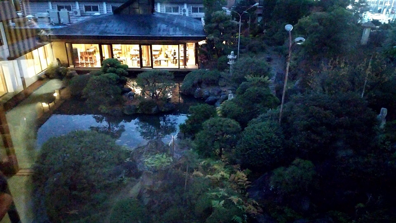 部屋から中庭が望めます