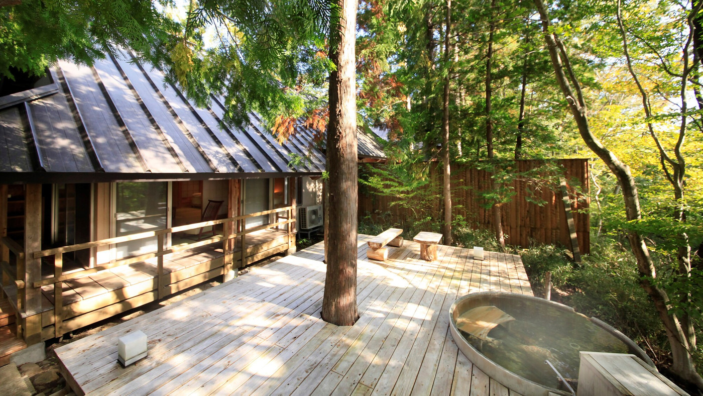 6.ロマンチックな名前のお部屋と森に囲まれた環境が魅力「温泉山荘　だいこんの花」3449314