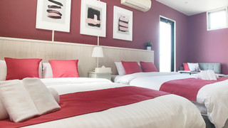 ダブルルーム ダブルベッド2台付 203号室 禁煙(ソファベッド用の寝具は部屋に常備していない為 事前にリクエストが必要)