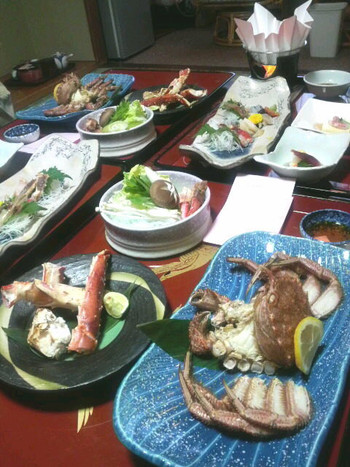 「川湯第一ホテル忍冬」料理 24946 夕食☆カニづくしのお膳