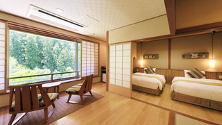 [山側]和洋室 檜の内湯付 禁煙