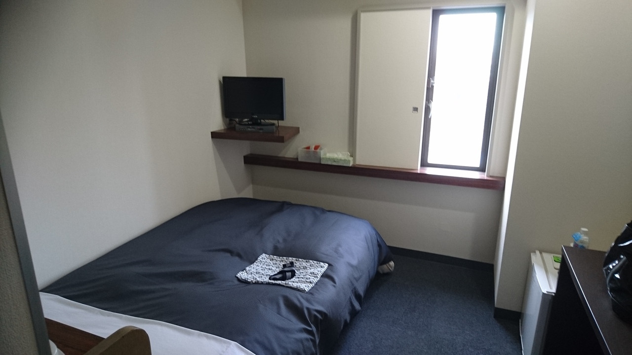 部屋の中です。寝るだけなら問題はありませんが。