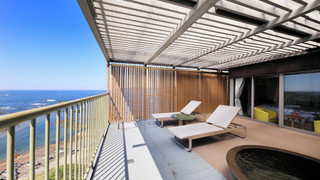 本館302オーシャンビュー洋室ツインベッド　露天風呂付 禁煙