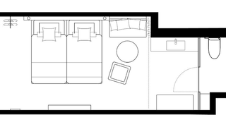 スタンダード ツインルーム (眺望なし) 禁煙 (ラウンジアクセス付)