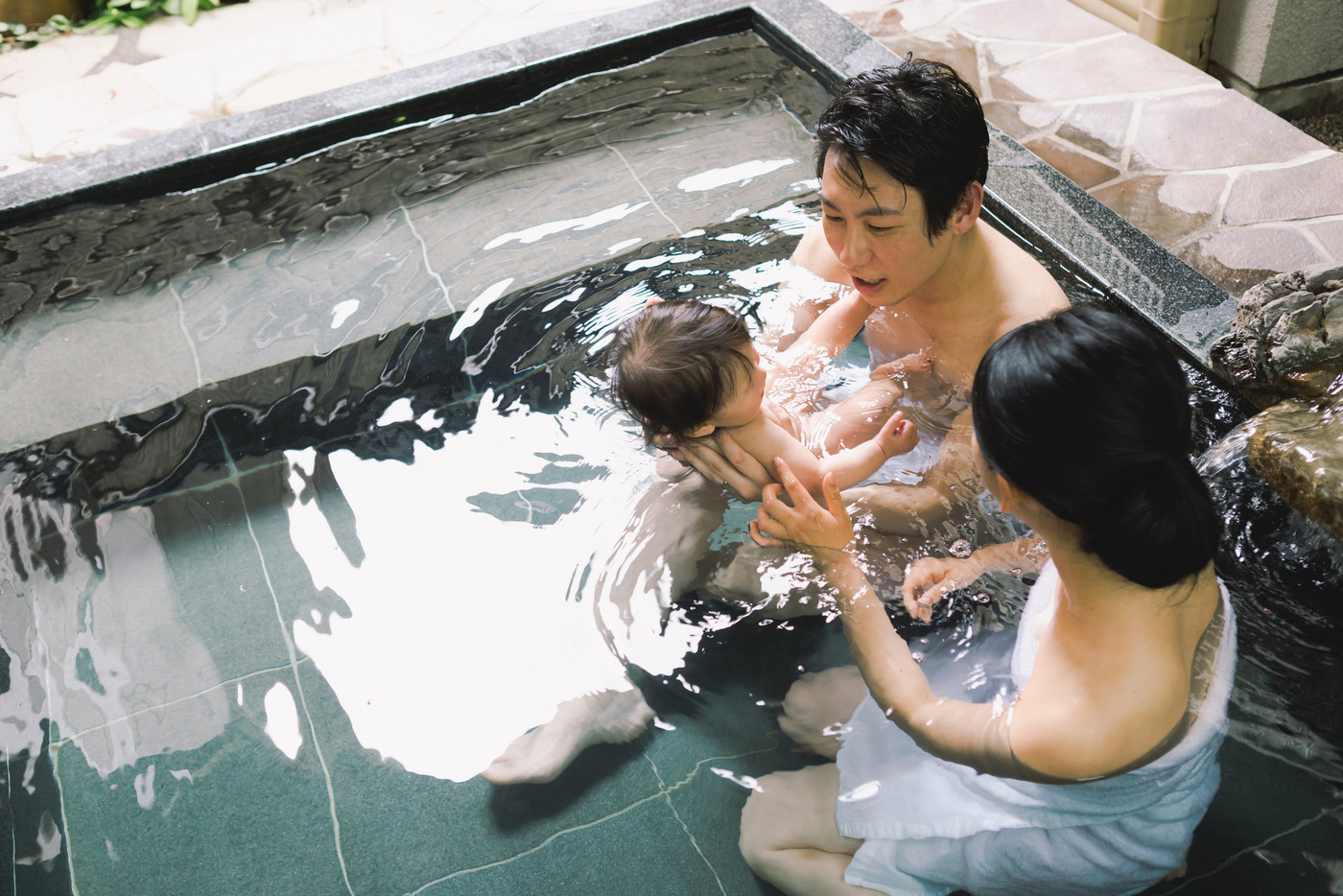 Hot spring trip　8 months old