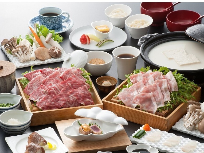 2種類のブランド肉が食べられる湯豆腐しゃぶしゃぶ3392845