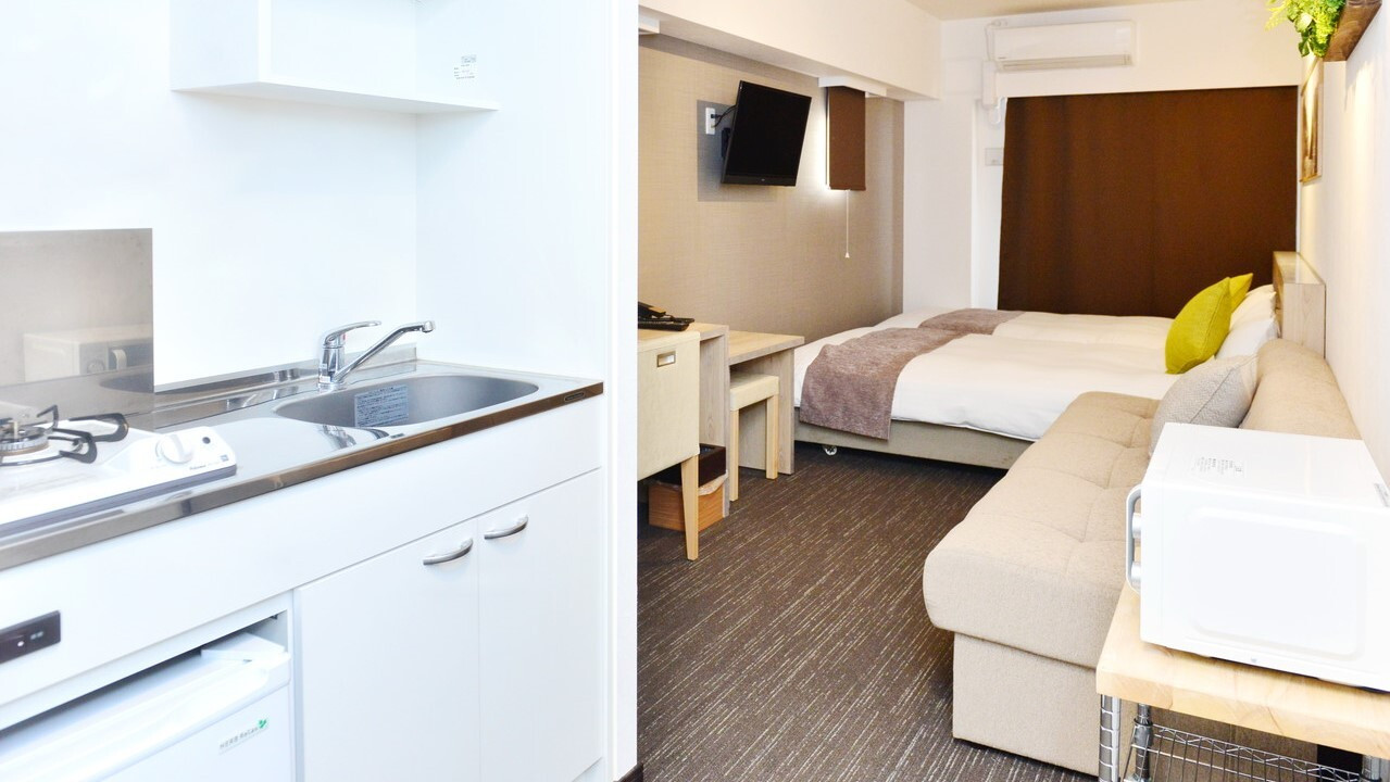 博多駅からの送迎あり！ミニキッチン付きのお部屋で連泊にも◎4039244