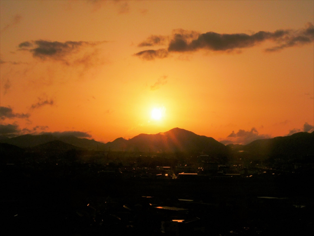 なんと夕陽が観れました…