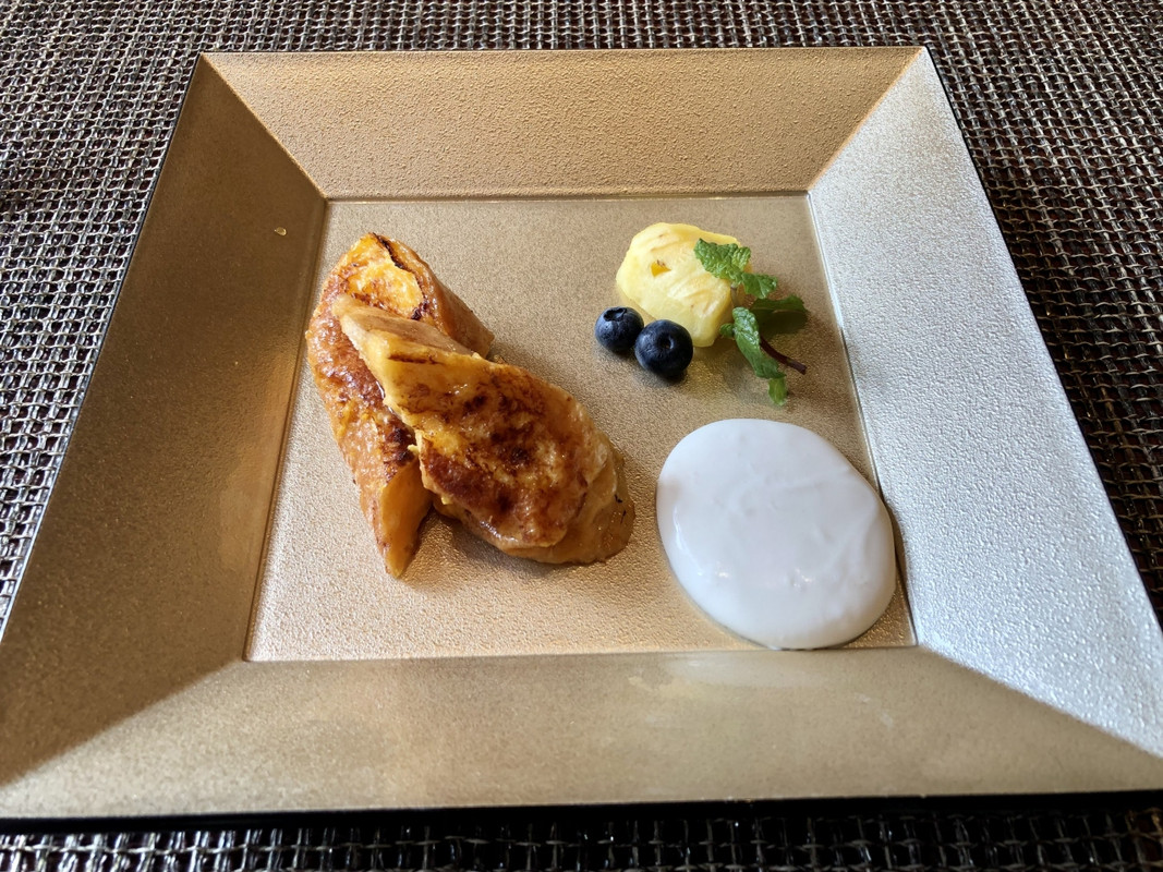 朝食のフレンチトースト。めちゃめちゃ美味しかったです！