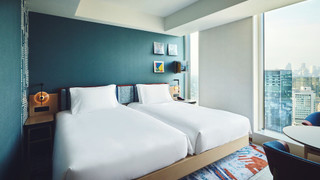 プレミアム ルーム シングルベッド 2 台 (High Floor, Separate Bath)