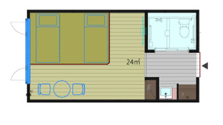 スタンダード ツインルーム シングルベッド 2 台 オーシャンビュー