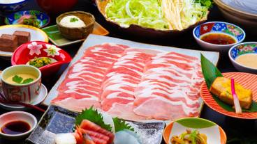 夕食 メガしゃぶ会席一例 / 3