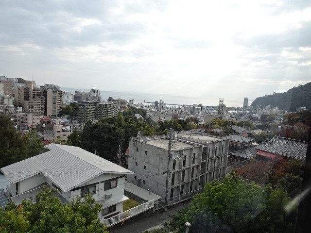 客室から海に向かっての眺望