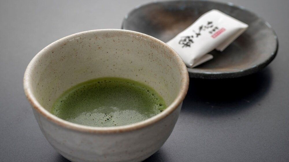 抹茶とお菓子