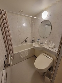 大浴場を利用したので部屋のバスは未使用