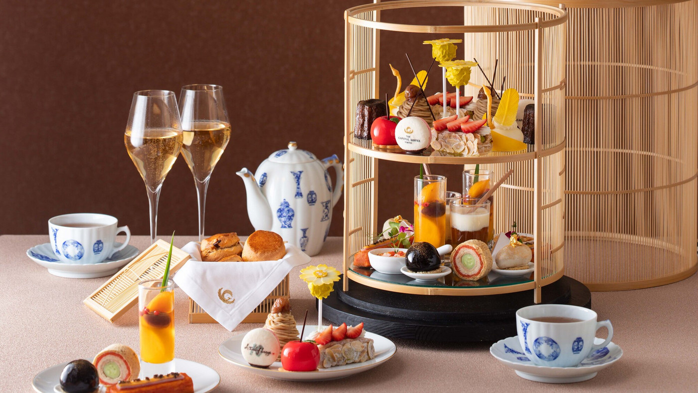 まず写真に収めたい！竹細工のティースタンドが美しいアフタヌーンティー4269516